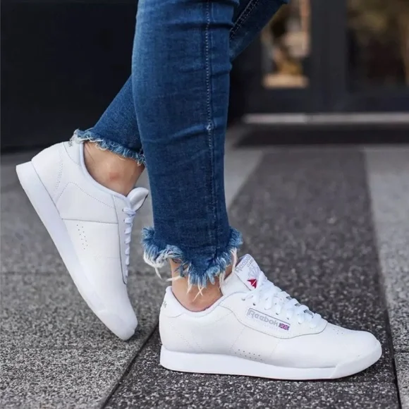 Reebok Classic Princess Trainer White Leather Trainers Sneakers Athletic Shoes - Picture 12 of 12